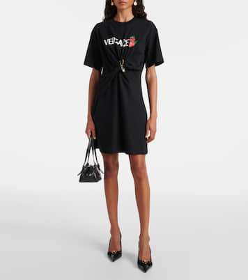 Robe en coton à logo | Versace