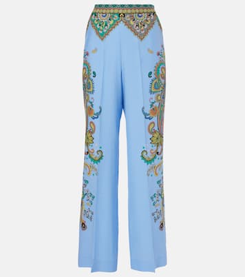 Weite Hose aus Crêpe de Chine aus Seide | Etro