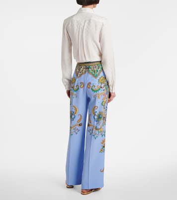 Weite Hose aus Crêpe de Chine aus Seide | Etro