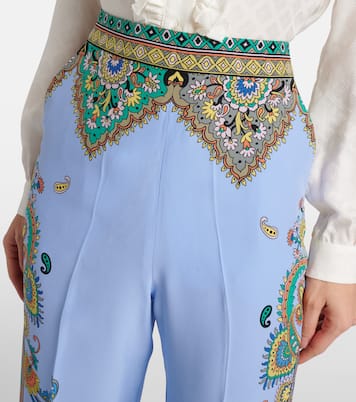 Weite Hose aus Crêpe de Chine aus Seide | Etro