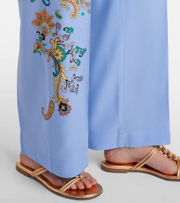 Weite Hose aus Crêpe de Chine aus Seide | Etro