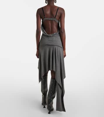 Asymmetric jersey minidress | The Attico