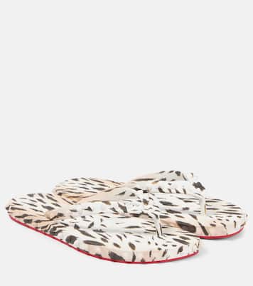 Super Loubi printed thong sandals  | Christian Louboutin