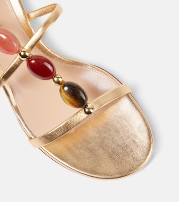 Sandalen Shanti 55 aus Metallic-Leder | Gianvito Rossi