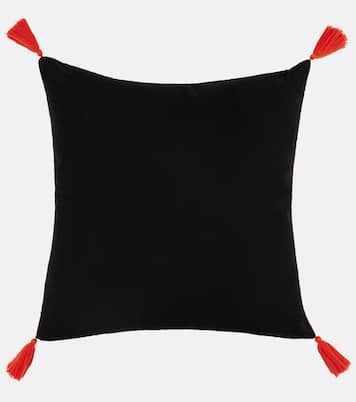 Coussin Flowers imprimé en velours | Les-Ottomans