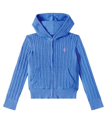 Pullover in cotone a trecce con cappuccio | Polo Ralph Lauren Kids