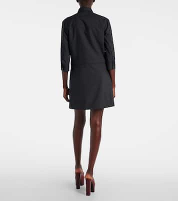 Vestido camisero de lana con Horsebit | Gucci