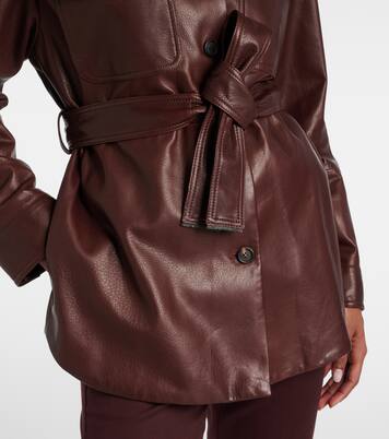Chaqueta de piel con cinturón | Brunello Cucinelli