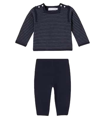 Baby Joe striped wool sweater and pants set | Bonpoint