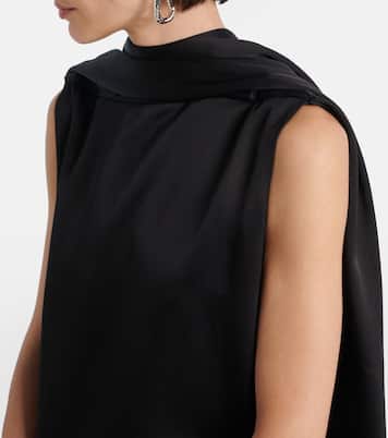 Cocoon deconstructed satin minidress | Toteme