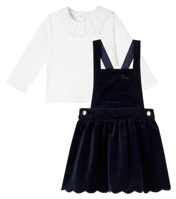 Baby Set aus Longsleeve und Kleid aus Baumwolle | Chloé Kids