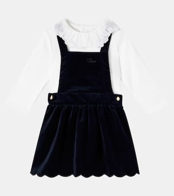 Baby Set aus Longsleeve und Kleid aus Baumwolle | Chloé Kids