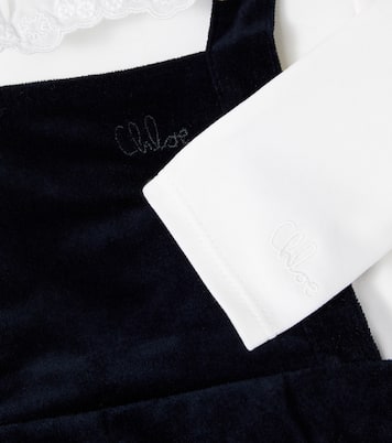 Baby Set aus Longsleeve und Kleid aus Baumwolle | Chloé Kids