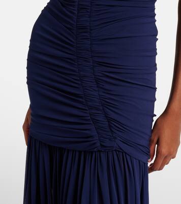 Vestido de fiesta Orion fruncido con halter | Christopher Esber