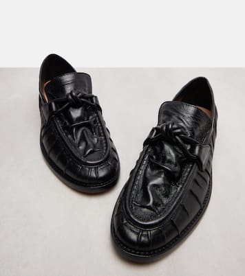 Astaire Knot leather loafers | Bottega Veneta