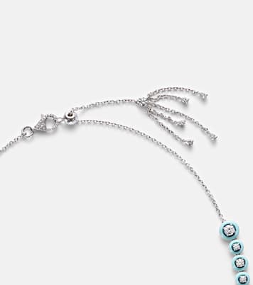 Polka Dots 18kt white gold and enamel necklace with diamonds | Kamyen
