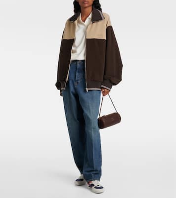 Logo leather shoulder bag | Miu Miu