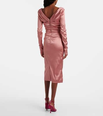 Draped satin midi dress | Dolce&Gabbana