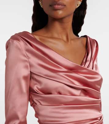 Draped satin midi dress | Dolce&Gabbana
