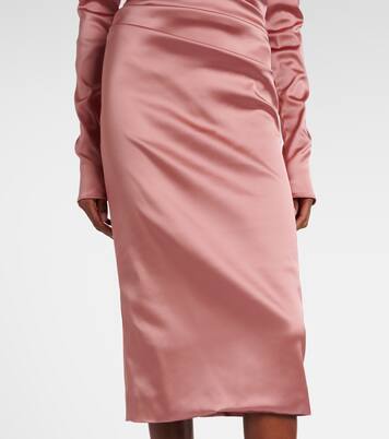 Draped satin midi dress | Dolce&Gabbana