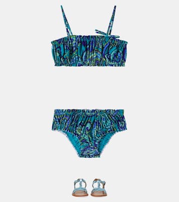 Paisley ruched bikini | Zimmermann Kids