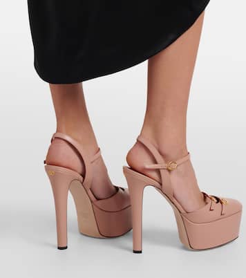 Crasher 145 leather platform pumps | Valentino Garavani