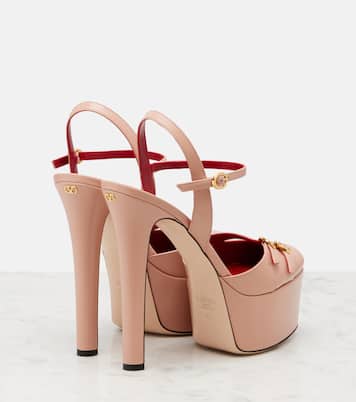 Crasher 145 leather platform pumps | Valentino Garavani