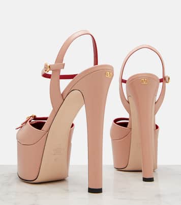 Crasher 145 leather platform pumps | Valentino Garavani