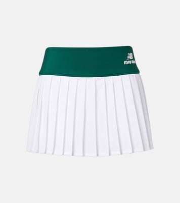x New Balance pleated jersey miniskirt | Miu Miu