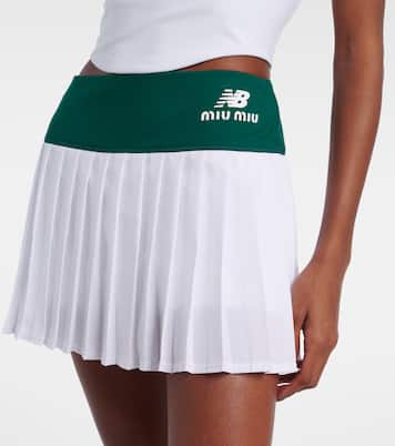x New Balance pleated jersey miniskirt | Miu Miu