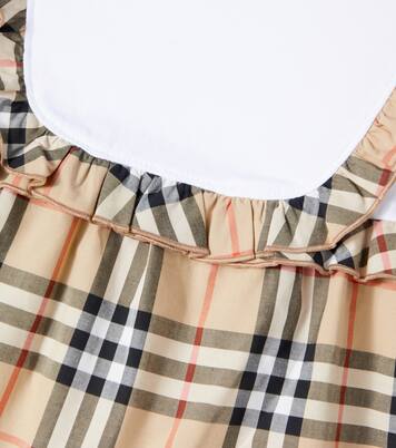 Baby Burberry Check ruffled cotton-blend dress | Burberry Kids