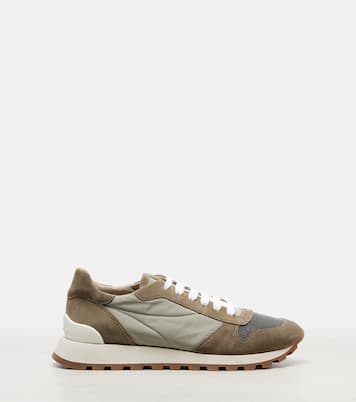 Zapatillas con ante y cuentas Monili  | Brunello Cucinelli