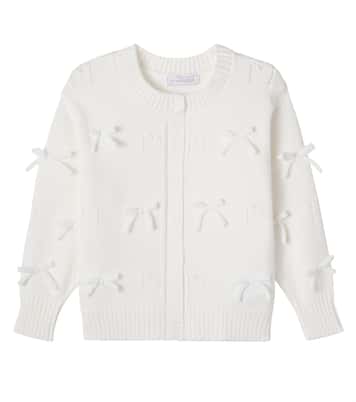 Bow-detail cardigan | Monnalisa