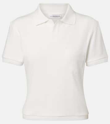 Cotton and linen polo shirt | Victoria Beckham