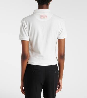 Cotton and linen polo shirt | Victoria Beckham