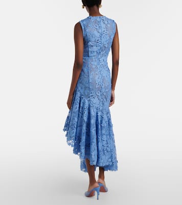 Asymmetric floral embroidered cocktail dress | Oscar de la Renta