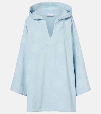 Hooded cotton terry poncho | Hunza G