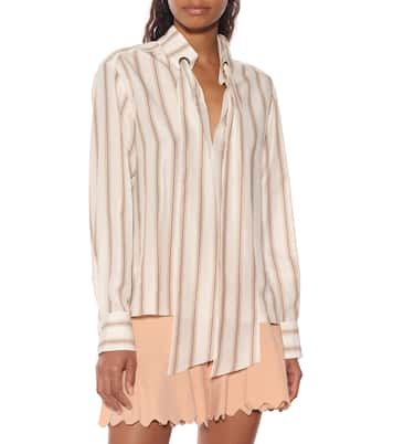 Striped silk satin blouse | Chloé