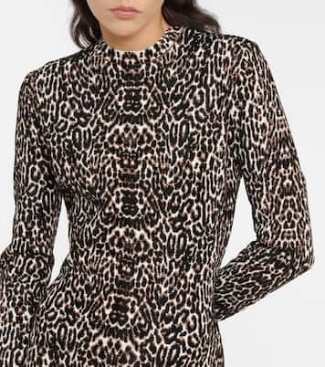 Combi-pantalon en jacquard à motif léopard | Alaïa