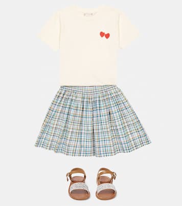 Nouméa checked cotton skirt | Bonpoint