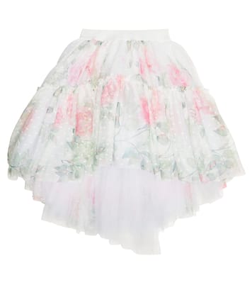 Jupe en tulle à fleurs | Monnalisa