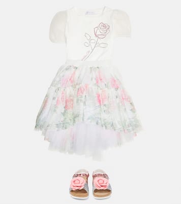 Jupe en tulle à fleurs | Monnalisa