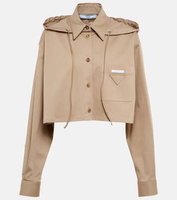 Chaqueta en gabardina mezcla de algodón | Prada