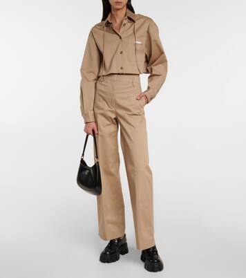 Chaqueta en gabardina mezcla de algodón | Prada