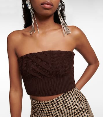 Bimba cable-knit wool bustier | Emilia Wickstead