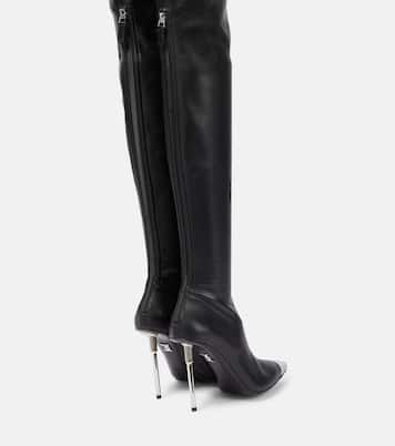 Faux leather over-the-knee boots | David Koma