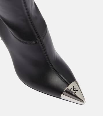 Faux leather over-the-knee boots | David Koma