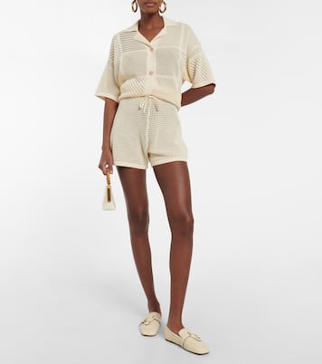 Shorts Jael in crochet di misto cotone | Nanushka