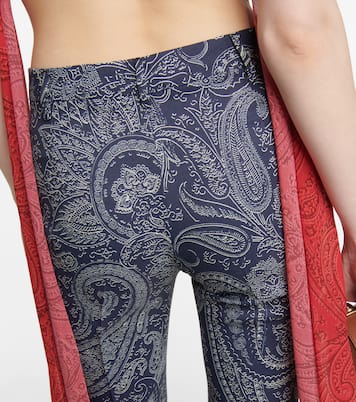 Pantaloni slim a vita alta con stampa paisley | Etro