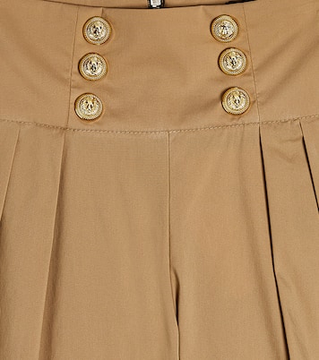 Shorts en mezcla de algodón adornados | Balmain Kids